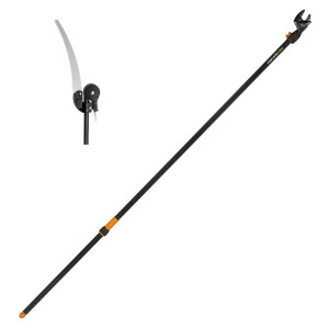 Set foarfeca lunga Fiskars UP84 + accesoriu fierastrau UP80